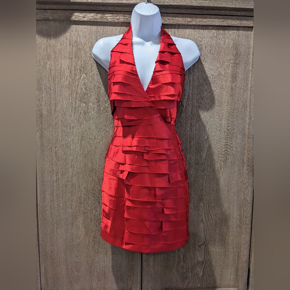 Bebe res halter dress - xxs